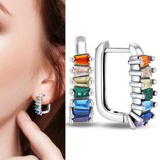 PANDACH 925 Sterling Silver Colorful Cubic Zi...