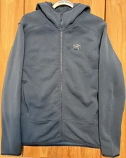 Arc'teryx Men’s High Neck Full Zip Kyanite Fleece Hoodie Blue Size Large