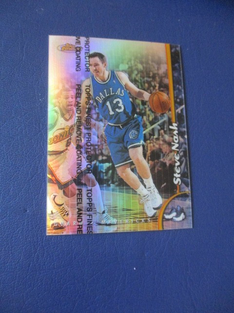 1998-99 Topps Finest - Steve Nash Refractor #218.  Mavericks