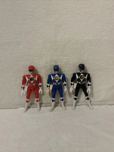 Vintage 1990s Power Rangers Lot Of 3, 8" Figures No Weapons FREE SHIP