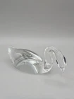 Steuben American Art Glass Crystal Graceful Swan Signed Figurine Sculpture 7”