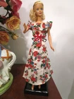 Vintage Barbie:  1976 Red Floral Maxi Dress for Barbie Nice.  #9160