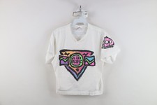 Vintage 90s Ocean Pacific Womens OSFA Spell Out Cropped Surfing T-Shirt USA