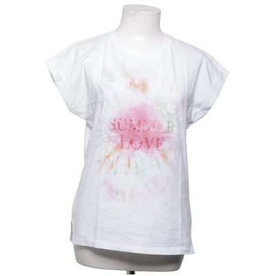 Cartoon, T-shirt, Größe: 38, Weiß/Mehrfarbig, Baumwolle, Print, Damen #1PU