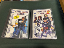 Virtua Cop 1 + 2 (Sega Saturn) both VC CIB complete video games Virtuacop I II