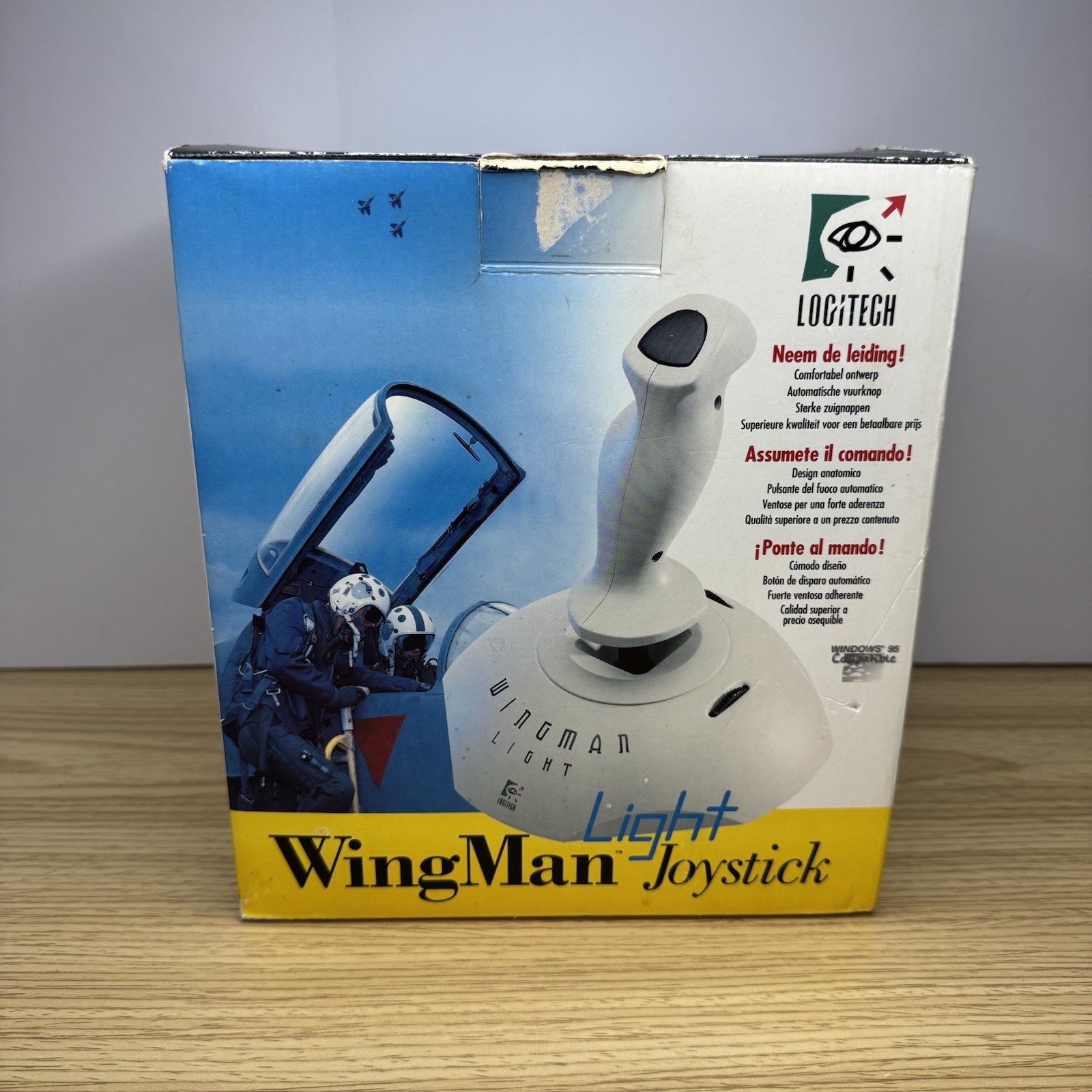 Vintage Logitech WingMan Light Joystick for PC Gaming