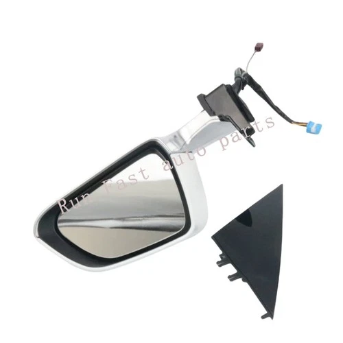 White Passenger Side Mirror Heated Power Fold Fits Tesla Model 3 2017-2023