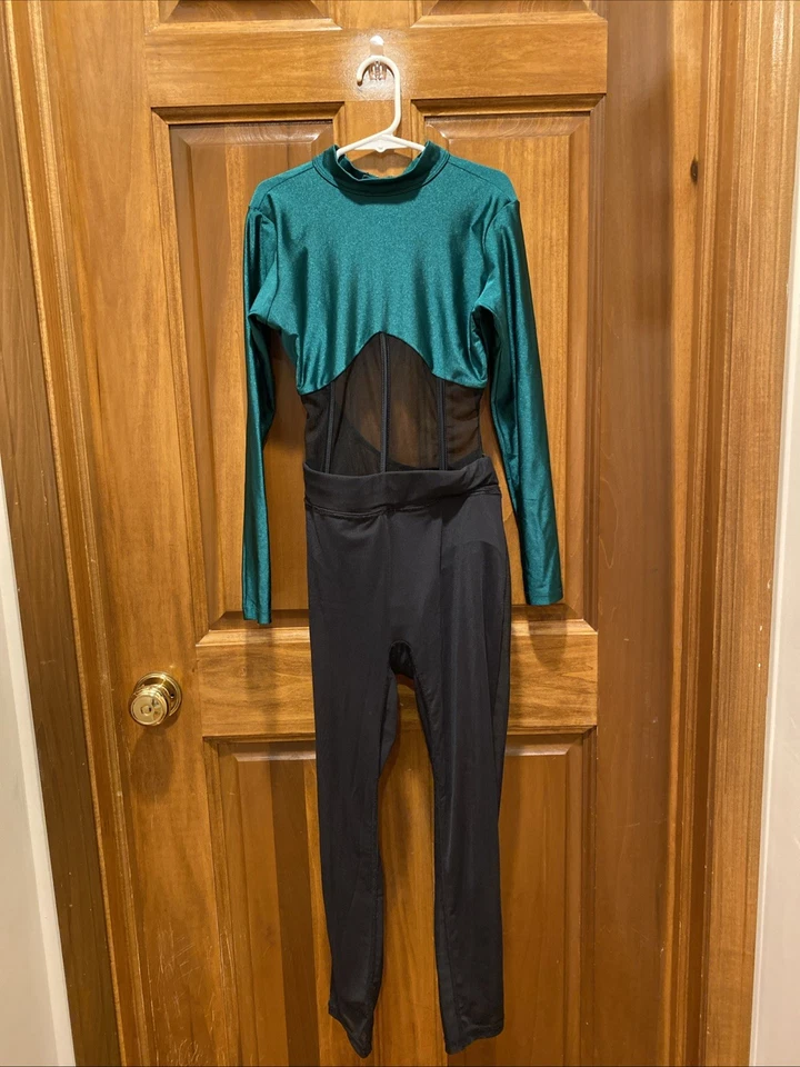 Disfraz Aa Verde Oscuro y Negro Contemporáneo Moderno Solo XS/Pequeño Excelente Foto 2 de 4