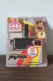 Atari 2600 Plug & Play Joystick Includes 10 Classic Arcade Video Games - New!