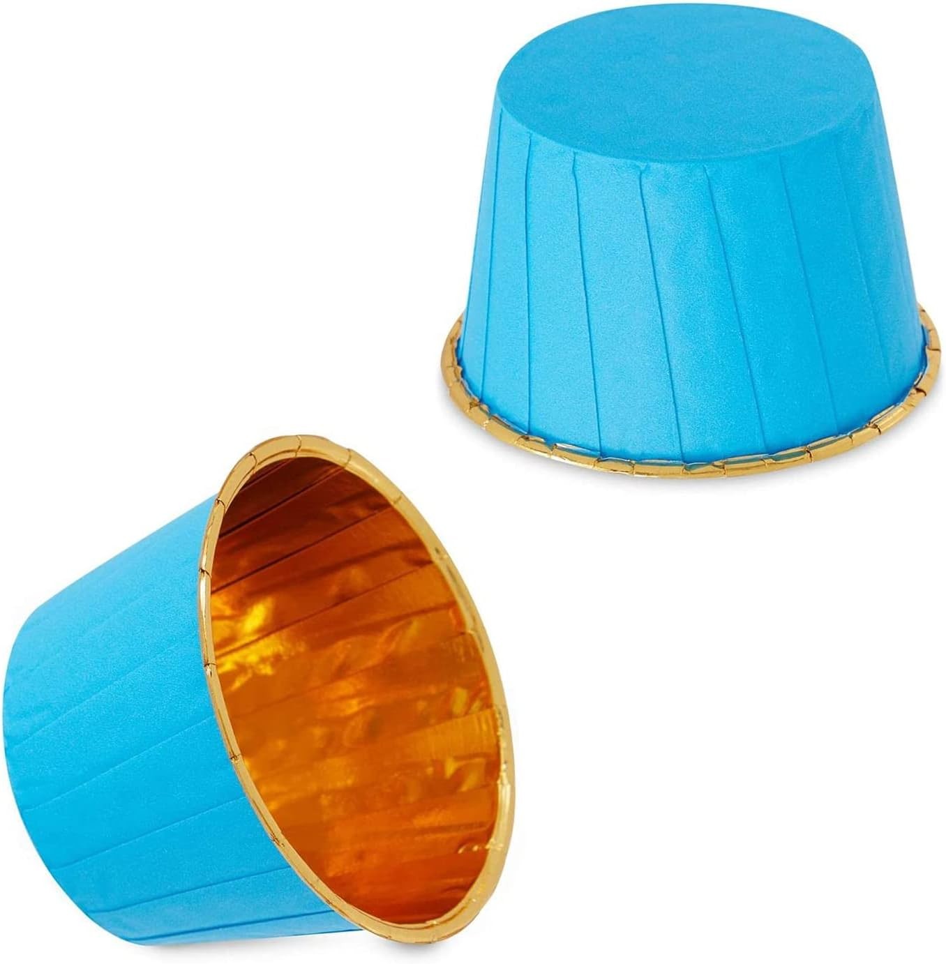 GaoBangM 50 Pcs Cupcake Cases, Cake Muffin Liners, Greaseproof Foil Baking Cups