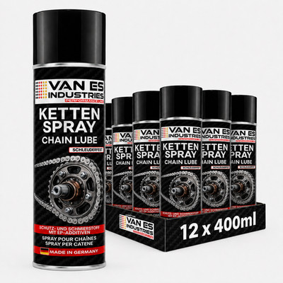 VAN ES Kettenspray 12 x 400ml PREMIUM Kettenfett Motorrad, Fahrrad & Quad O-Ri