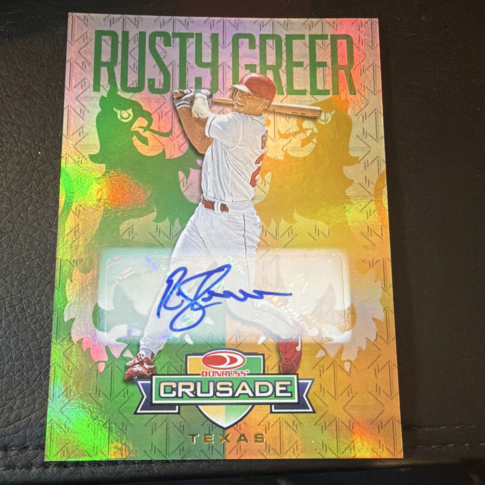Panini Decades 90s Rusty Greer Crusade Auto Texas Rangers