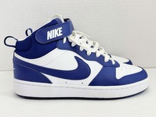 Nike Court Borough Mid 2 GS White Signal Blue CD7782-107 Youth 7Y Sneakers