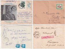 Romania 1950 s - 1980 s to Lugoj, Timisoara etc lot of 4 used covers XA02