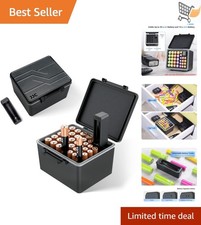 Battery Case Holder for 20 AA and 14 AAA Batteries with Removable Tester