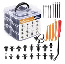 635Pcs Car Push Retainer Clips & Auto Fasteners Assortment -16 Most Popular Size