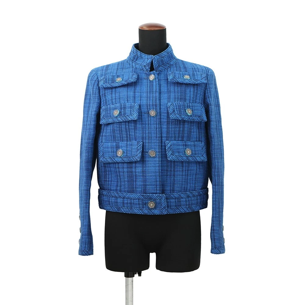 Chanel — CHANEL 2020 Resort Collection Checkered Tweed Jacket Size 36 Cotton53%/Wool ...