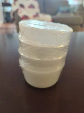 4 Milkglass Glasbake Custard Bowls/Kitchen/Cooking/ Vintage White