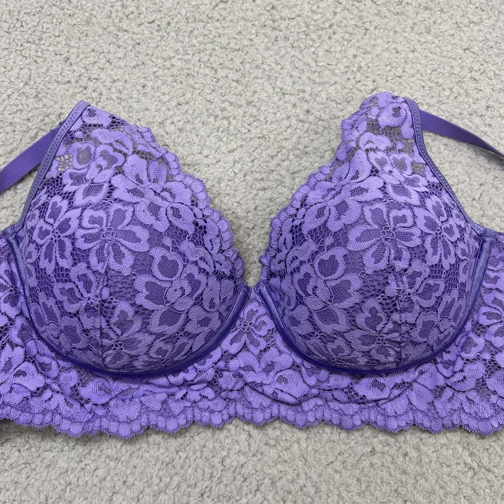 Maidenform Bra 36D Bralette DM1188 Lightly Lined Convertible Lace Bralette