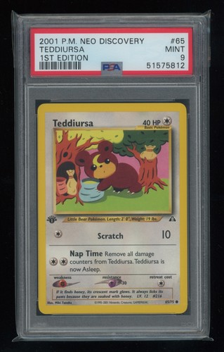 Teddiursa (1st Edition) graded PSA 9 for sale on eBay
