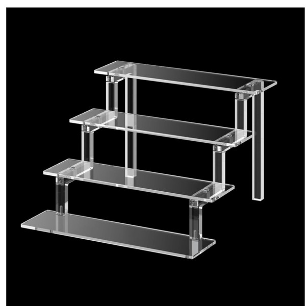 4 Stufiger Acryl Riser Display StäNder Zimmer Deko PräSentationsstäNder-image
