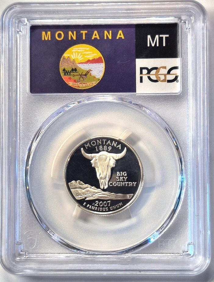 2007 S State Quarter Set 90% Silver PCGS High Graded PR69DCAM (MT/WA/ID/WY/UT) - Image 3 of 4