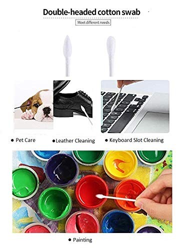 Cotton Swabs 800 Pieces, Double Precision Tips with Paper Stick, 4 Packs of 2... - Picture 3 of 7