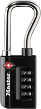 Image of Master Lock 4696EURDBLK Combination Padlock TSA Certified, Black, 10.6 X 3.5 X