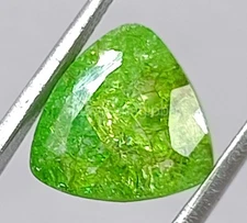 IGL Certified Natural Green Emerald 8.50 Ct Trillion Shape Loose Gemstone 5JSE