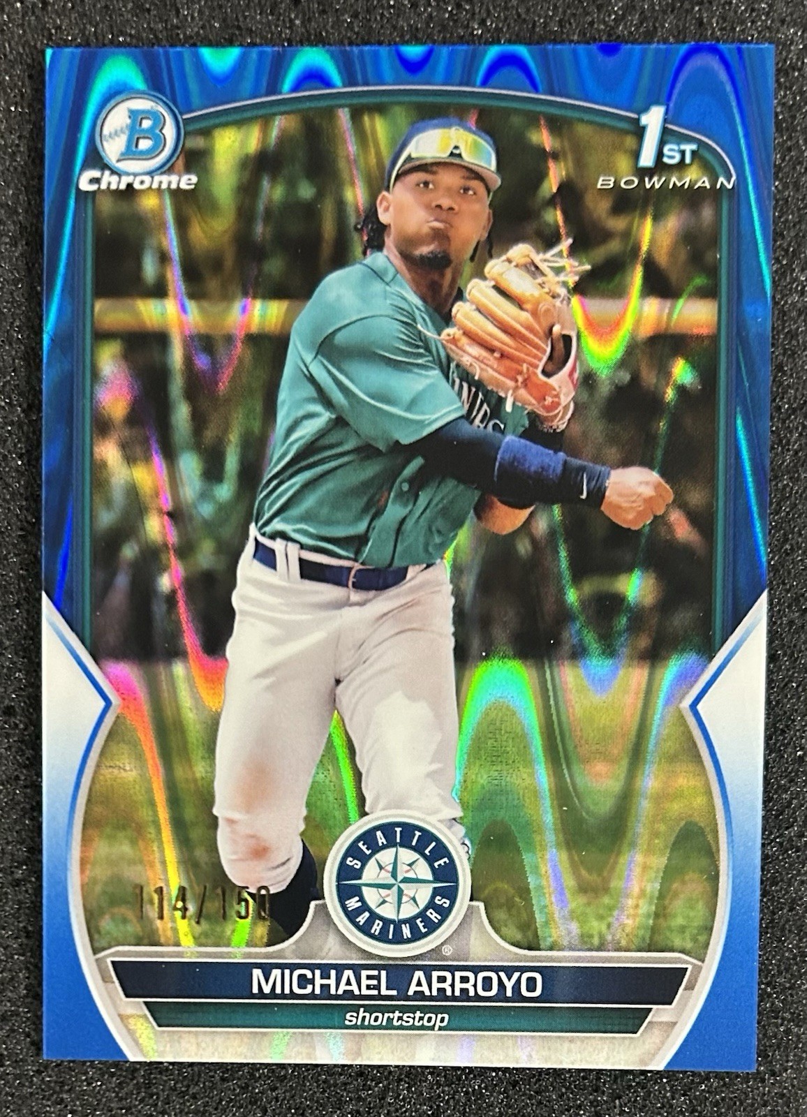 2023 Bowman Chrome Prospects Blue RayWave Refractor /150 Michael Arroyo #BCP-63
