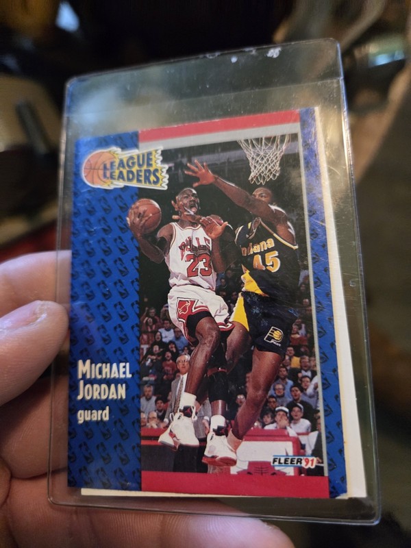 Fleer 1991-92 League Leaders Michael Jordan #220 Chicago Bulls Basketball Card