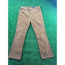 AG Womens Jodi Crop Corduroy Pants Brown Sz 27 High Rise Slim Flare Stretch Fits