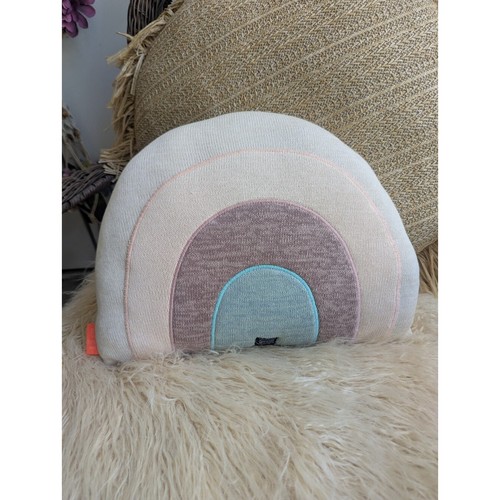 Danish OYOY Mini Cotton Rainbow 🌈 Knit Pillow Decorative Accent Kids 16"
