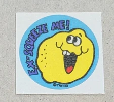 Vintage Matte Trend LEMON JUICE Ex Squeeze Me Scratch & Sniff Sticker  #S89