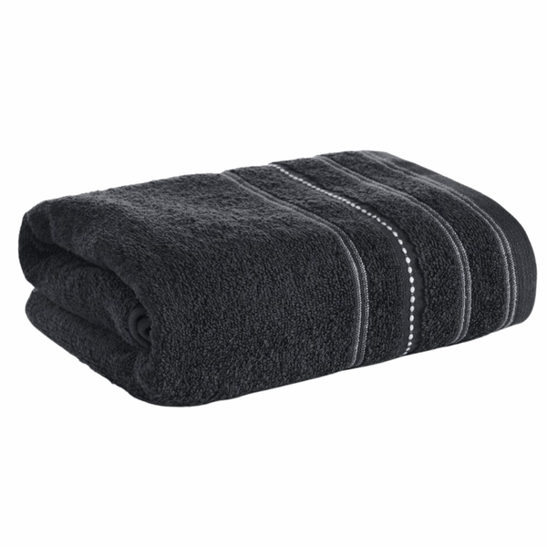 Badetuch Handtuch HandtüCher GäStetuch Baumwolle 50X90 Schwarz Gestreift Weich-image