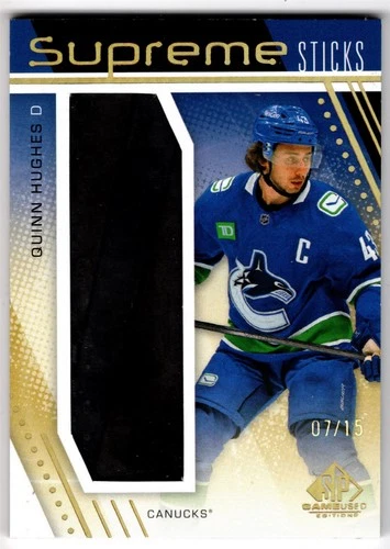 2025-26 Upper Deck SP Game Used Supreme Sticks QUINN HUGHES #SP-QH #7/15 UD SPGU