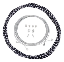 Bicycle Brake Cable Kit for Drop Bar Road - SILVER PRISM/BLACK CHECKERBOARD
