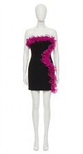Mac Duggal Strapless Ruffle Detail Mini Dress Size 0