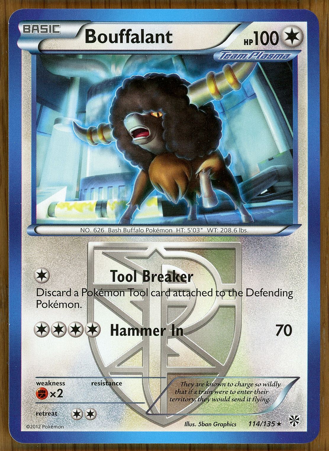 Bouffalant - 114/135 ~ Rare ~ BW - Plasma Storm ~ NM/Mint!!!