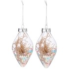  2pcs klare Plastikhängekugeln Ornamente Plastikfüllbare Kugeln Ornamente für