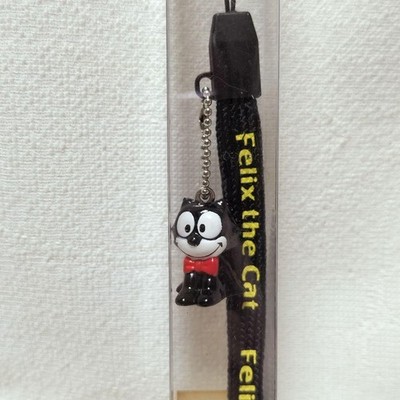 Rare FELIX The Cat Strap, Unused, Retro Heisei, Ball Chain Keychain,
