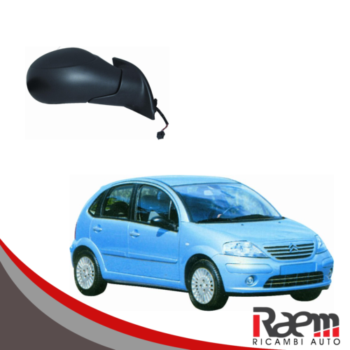 Specchio Retrovisore Destro DX Elettrico Adatto per CITROEN C3 2002-2009 (NERO) - Imagen 3 de 5