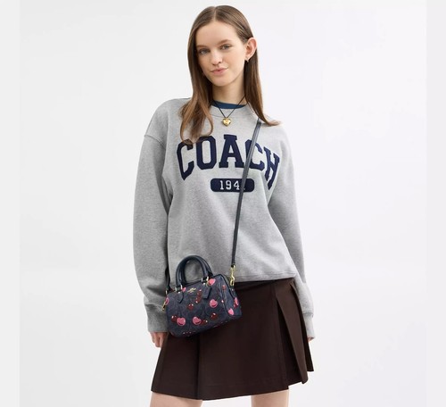NWT Coach Mini Rowan Crossbody Bag In Signature With Cherry Print 🍒 CY741/CY745 - Picture 35 of 47