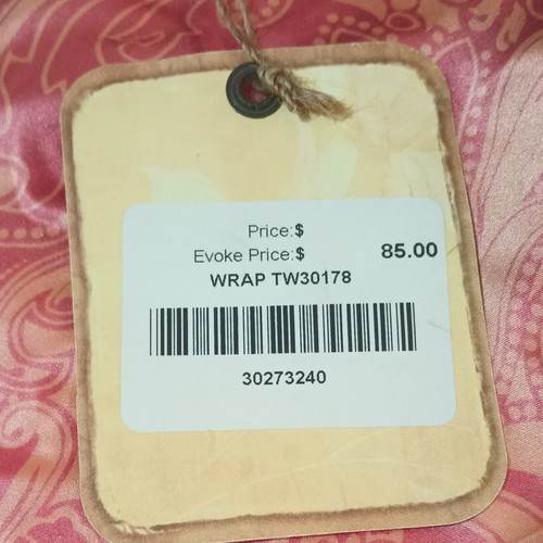 Women's Paisley Silk Wrap Top 8 Pink & Peach Collared Sleeveless Blouse - Picture 10 of 13
