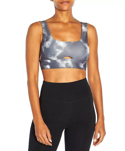 New MARIKA Size XL Ombre Blue Criss Cross Tie Dye Impact Seamless Sports Bra - Picture 6 of 6