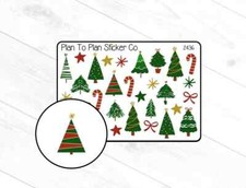 2436  Christmas Trees Planner Stickers.