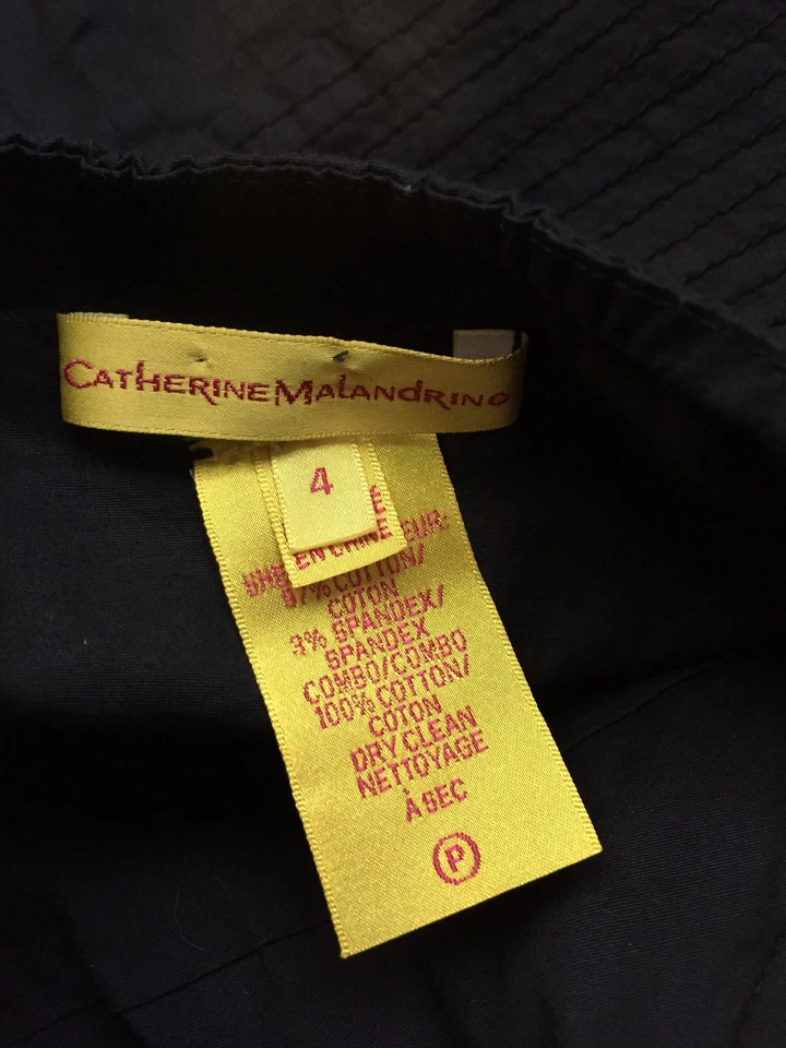 Mini Vestido Catherine Malandrino Negro Elastizado Floral Sin Tirantes Para Mujer Talla 4 Foto 3 de 4