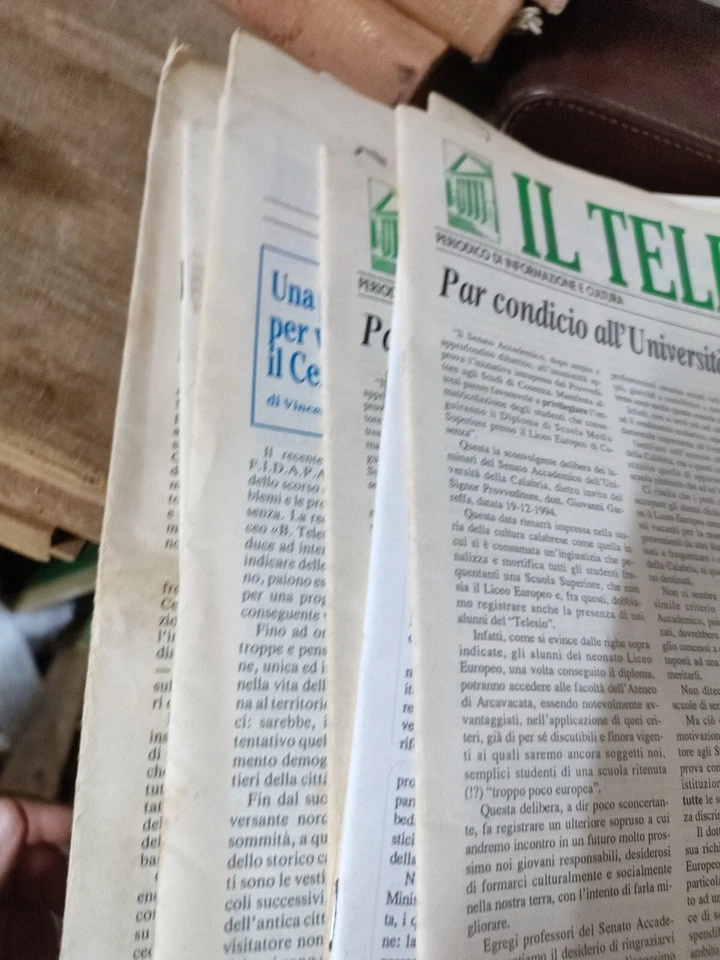 Il Telesio Rivista Stock Di 16 Riviste Anni 1990 Al 96 - Immagine 2 di 2