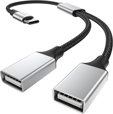 USB C Stecker zu Dual USB Buchse Kabel Adapter,Thunderbolt 3 to Doppel Typ A