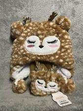 Wonder Nation Youth Fuzzy Winter Reindeer Hat -One Size